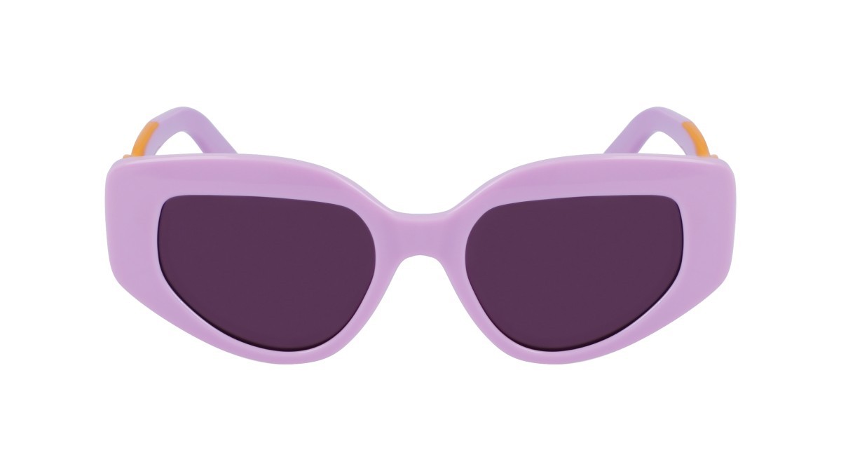 Sonnenbrillen Karl Lagerfeld KL6144S (650) farbe shiny pink form cat-eye gläser solid purple