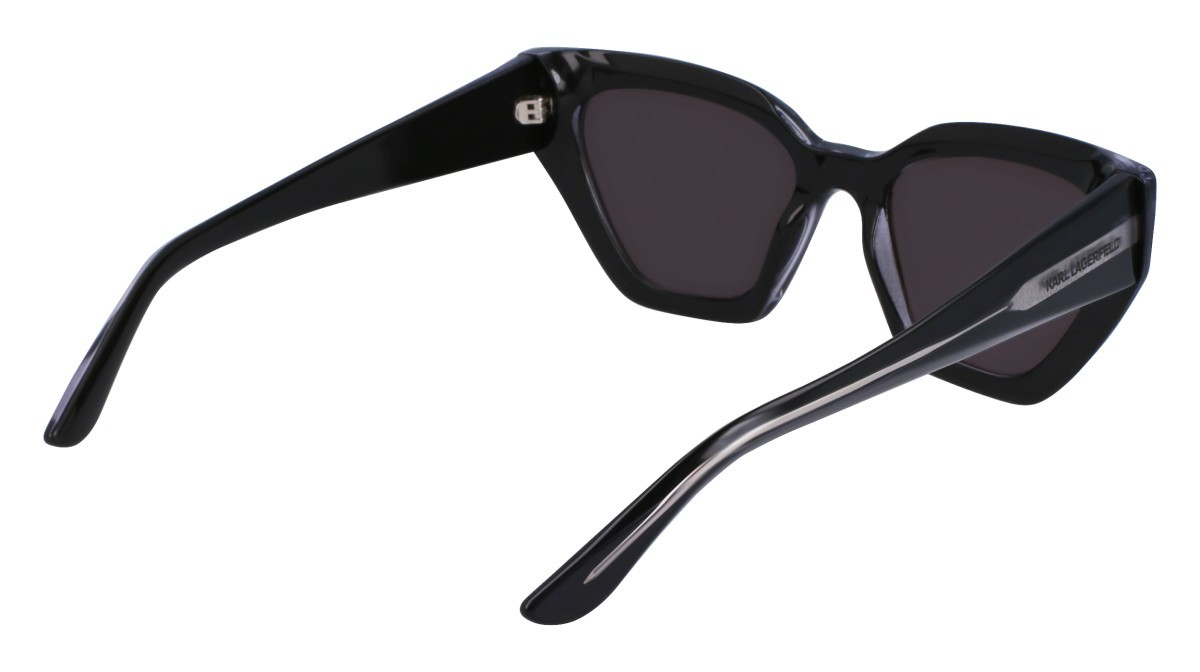 Sonnenbrillen Karl Lagerfeld KL6145S (001) farbe black form cat-eye gläser solid smoke