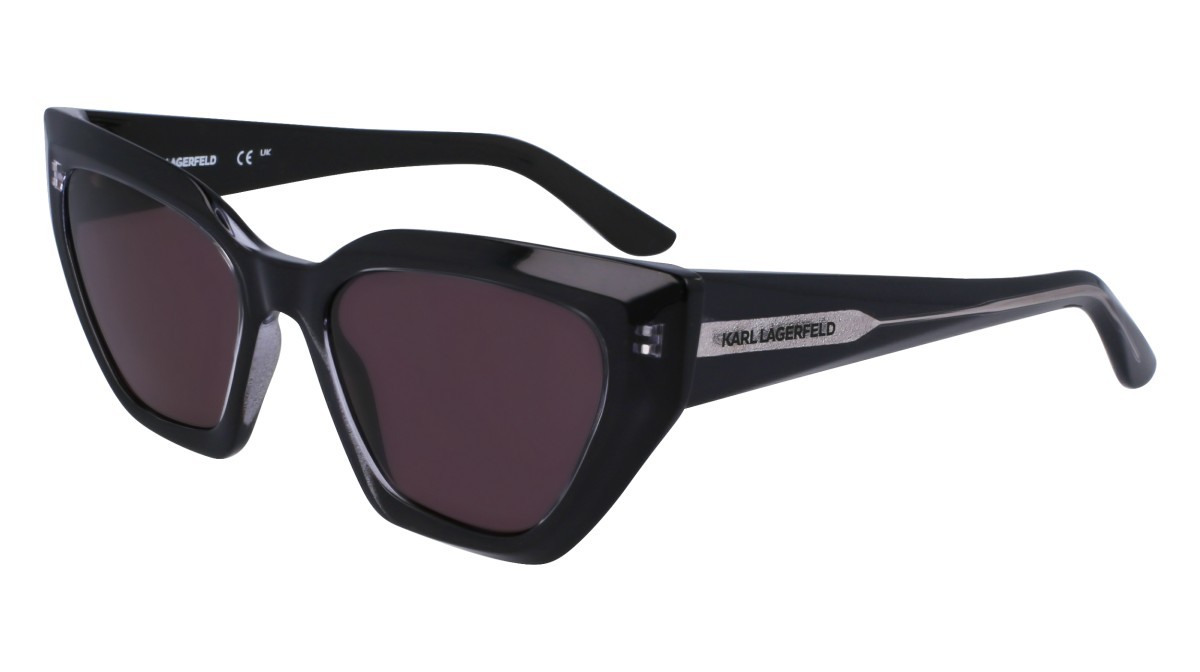 Sonnenbrillen Karl Lagerfeld KL6145S (001) farbe black form cat-eye gläser solid smoke