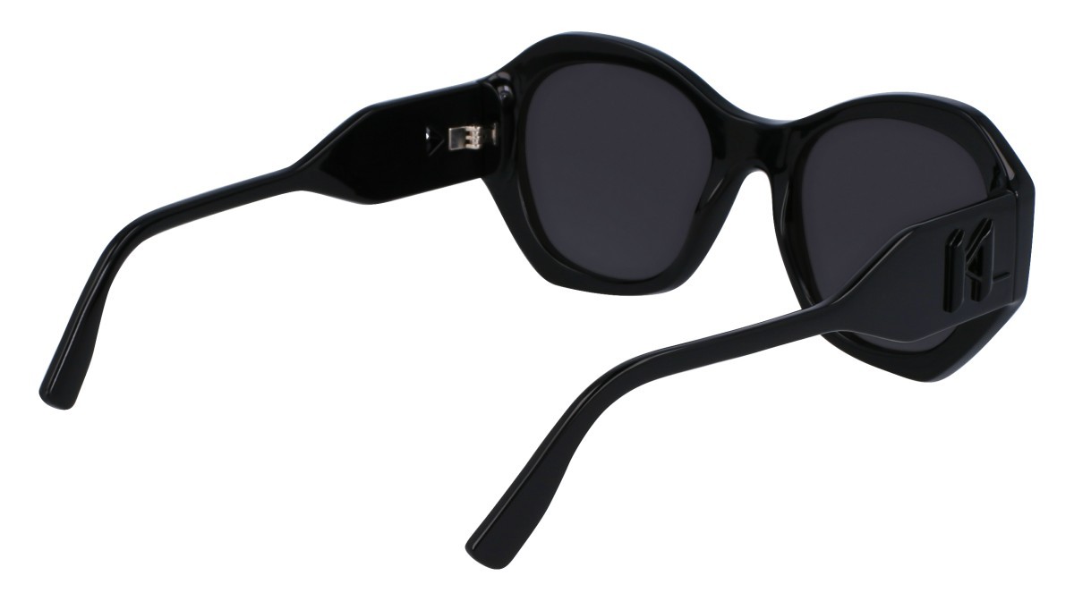 Sonnenbrillen Karl Lagerfeld KL6146S (001) farbe black form rechteckig gläser solid grey