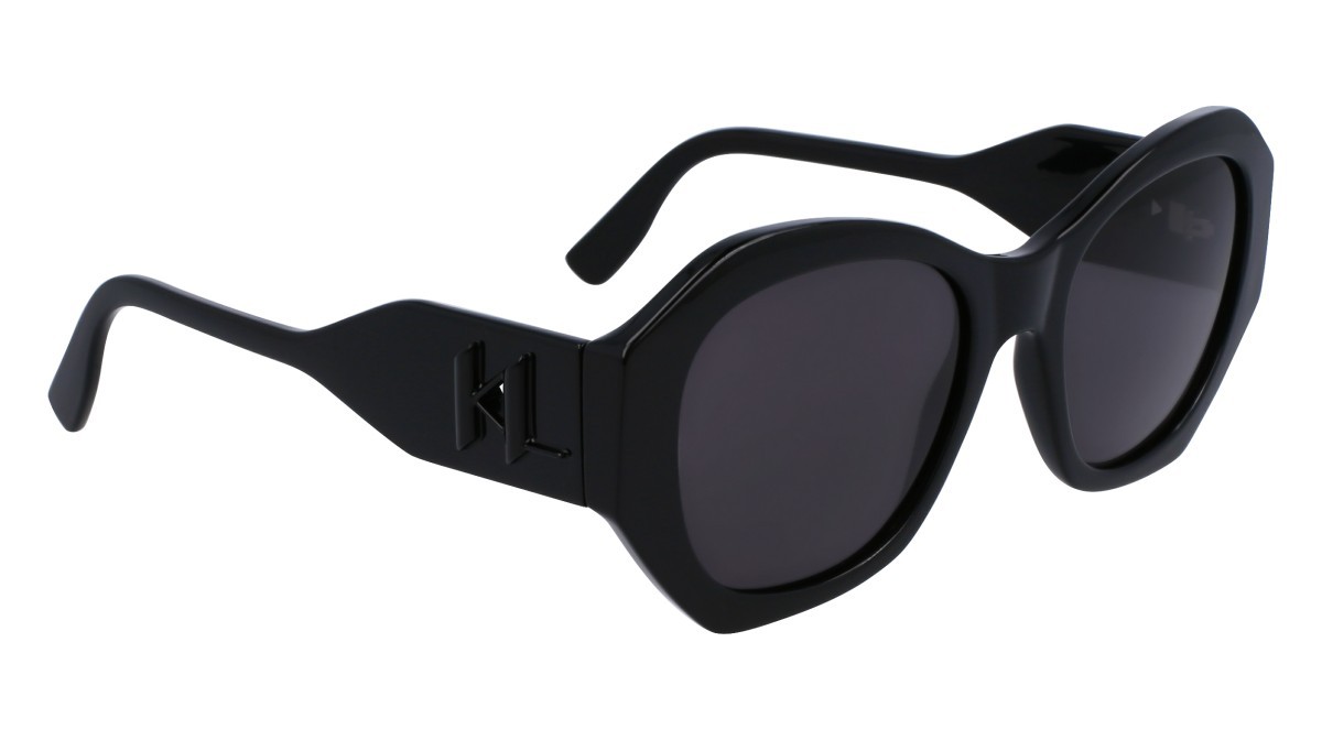 Sonnenbrillen Karl Lagerfeld KL6146S (001) farbe black form rechteckig gläser solid grey