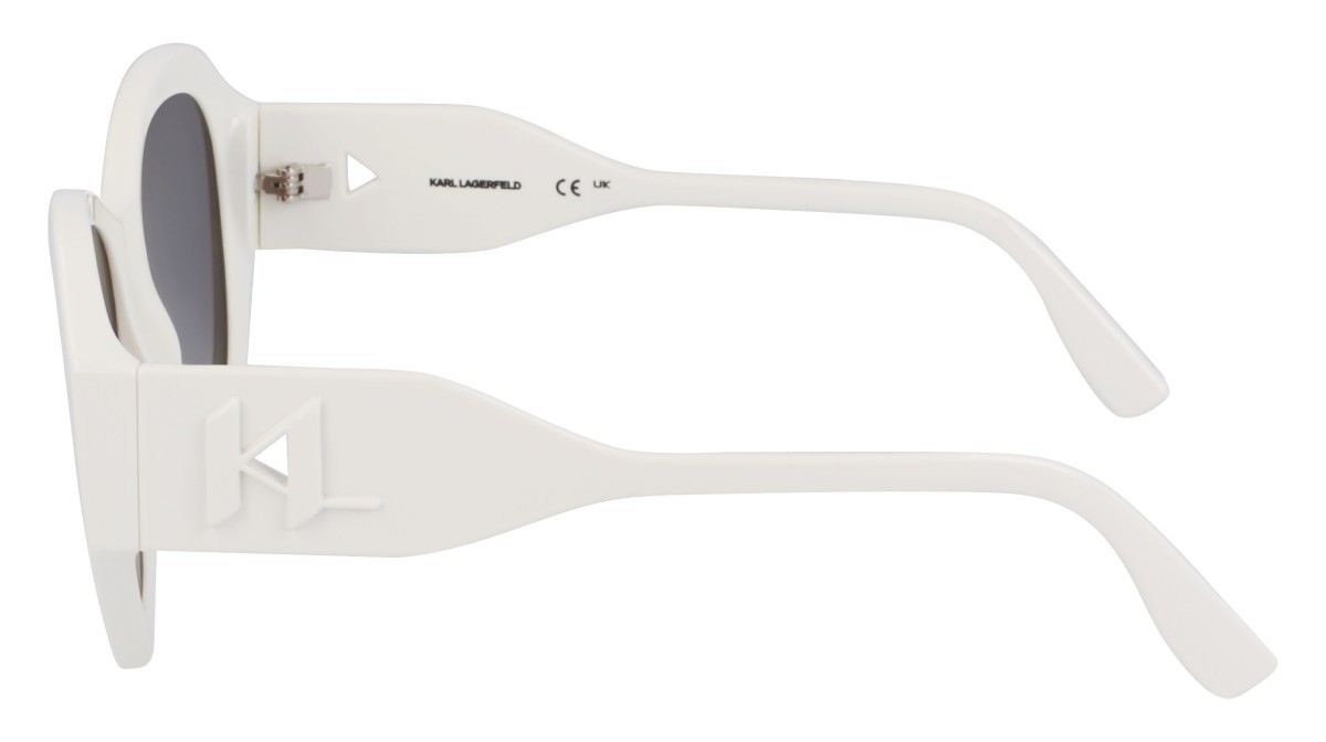 Occhiali da sole Karl Lagerfeld KL6146S (105) colore white forma rettangolare lenti gradient smoke