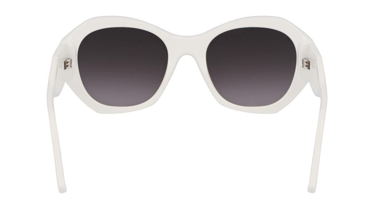 Occhiali da sole Karl Lagerfeld KL6146S (105) colore white forma rettangolare lenti gradient smoke