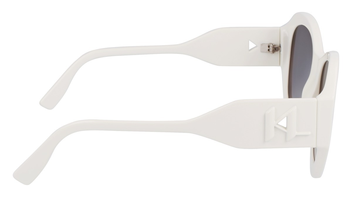 Occhiali da sole Karl Lagerfeld KL6146S (105) colore white forma rettangolare lenti gradient smoke