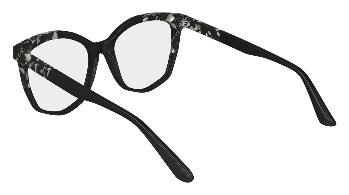 Eyeglasses Karl Lagerfeld KL6154 (013) color black/marble black shape rectangle 