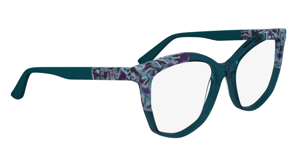 Occhiali da vista Karl Lagerfeld KL6154 (434) colore blue/marble blue forma rettangolare 