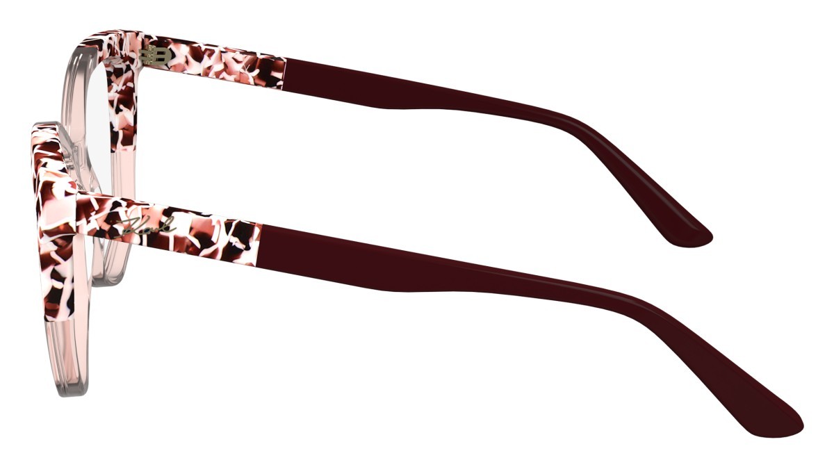 Occhiali da vista Karl Lagerfeld KL6154 (618) colore rose/marble rose forma rettangolare 
