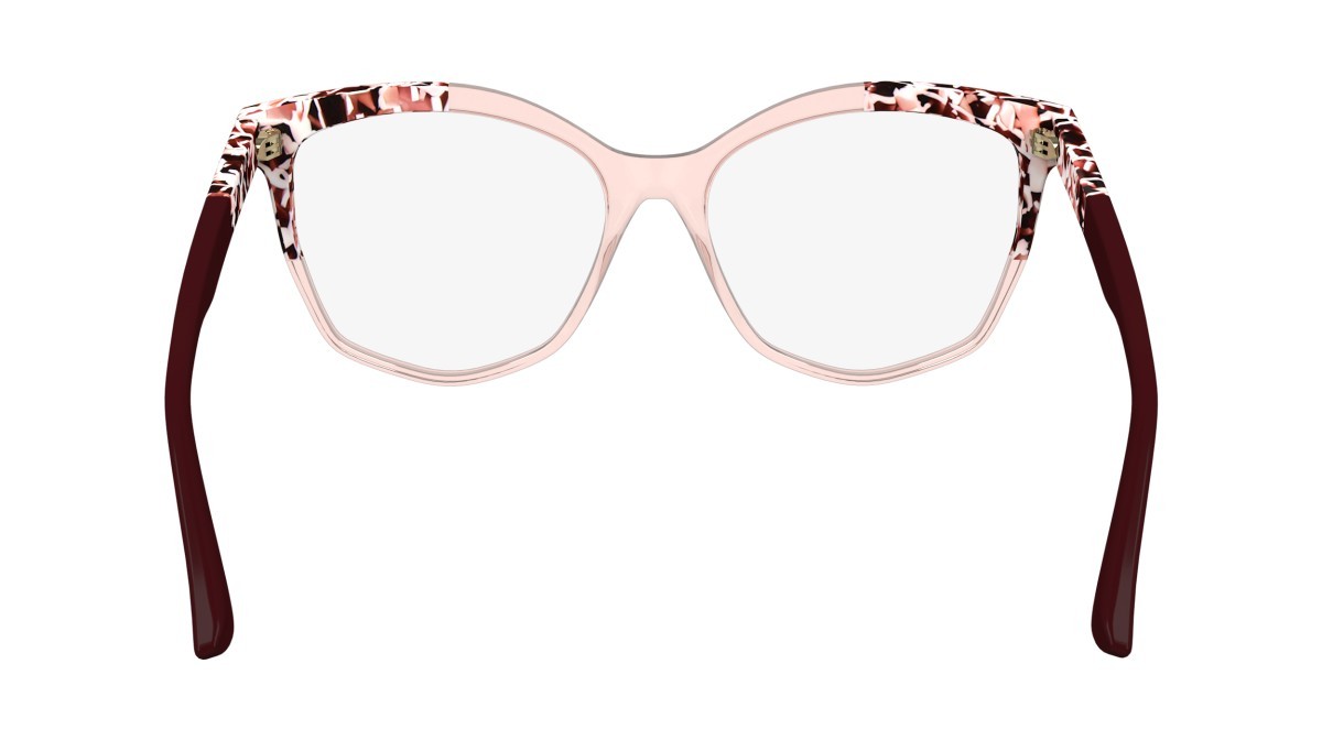 Occhiali da vista Karl Lagerfeld KL6154 (618) colore rose/marble rose forma rettangolare 