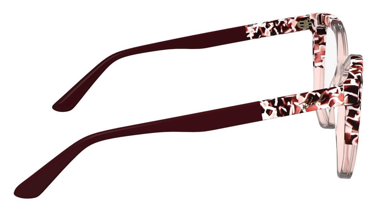 Occhiali da vista Karl Lagerfeld KL6154 (618) colore rose/marble rose forma rettangolare 