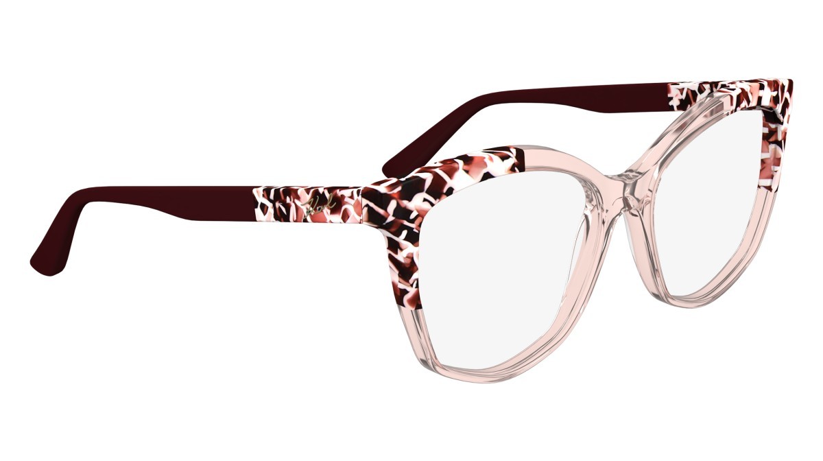 Occhiali da vista Karl Lagerfeld KL6154 (618) colore rose/marble rose forma rettangolare 
