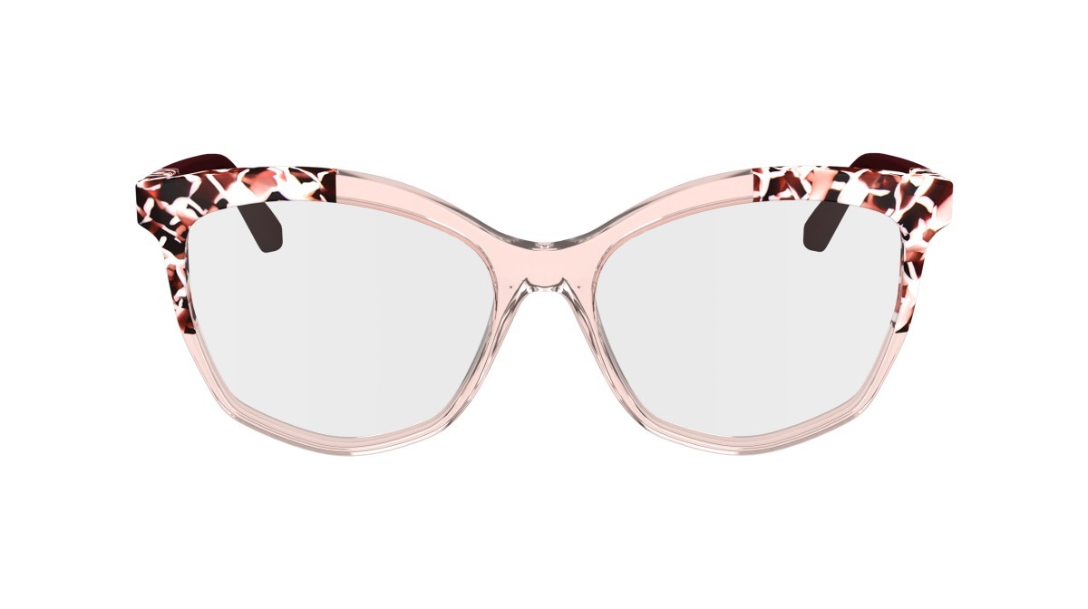 Occhiali da vista Karl Lagerfeld KL6154 (618) colore rose/marble rose forma rettangolare 
