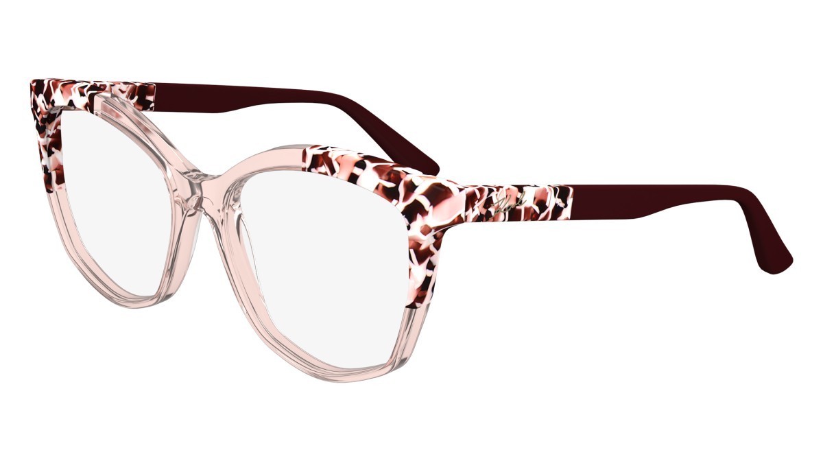 Occhiali da vista Karl Lagerfeld KL6154 (618) colore rose/marble rose forma rettangolare 