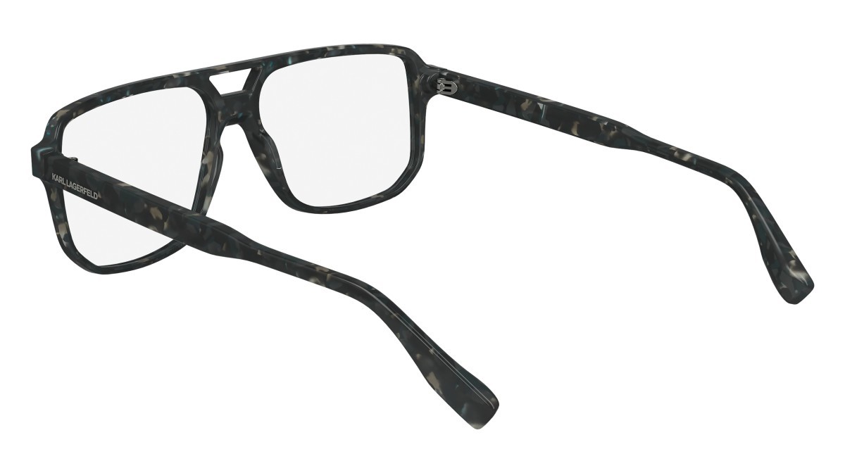 Eyeglasses Karl Lagerfeld KL6156 (023) color marble grey shape aviator 