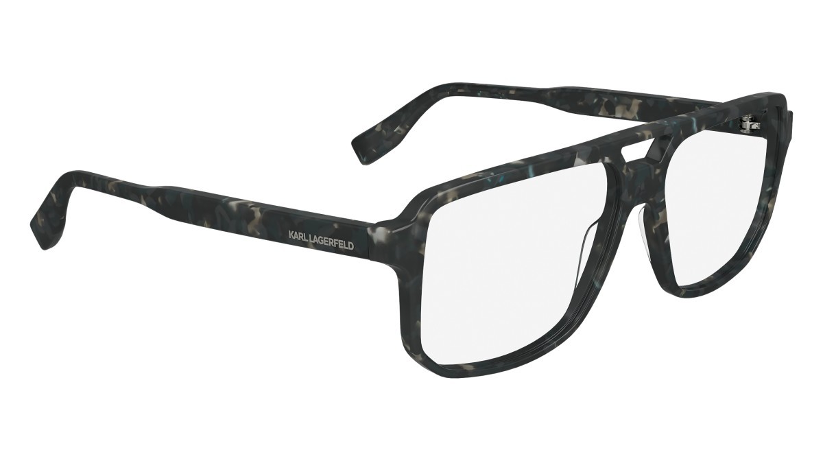 Eyeglasses Karl Lagerfeld KL6156 (023) color marble grey shape aviator 