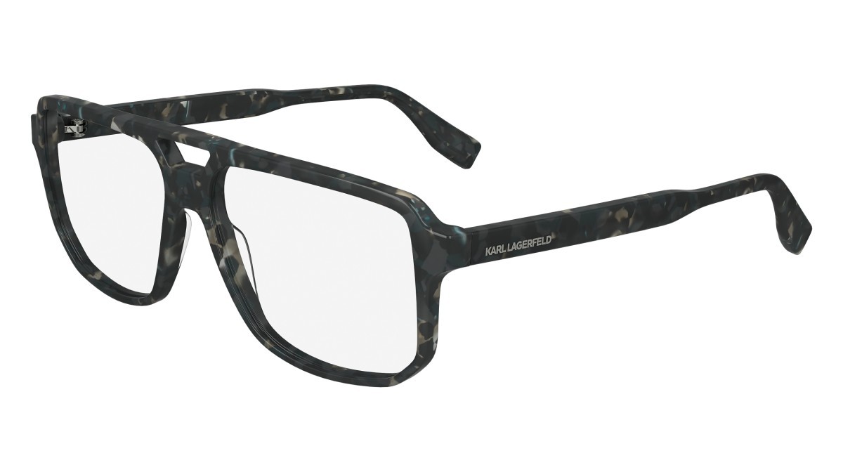 Eyeglasses Karl Lagerfeld KL6156 (023) color marble grey shape aviator 