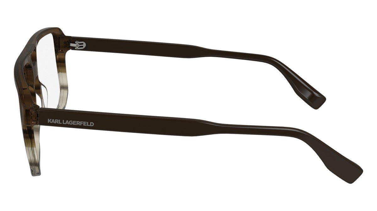 Occhiali da vista Karl Lagerfeld KL6156 (246) colore brown/striped brown forma aviator 