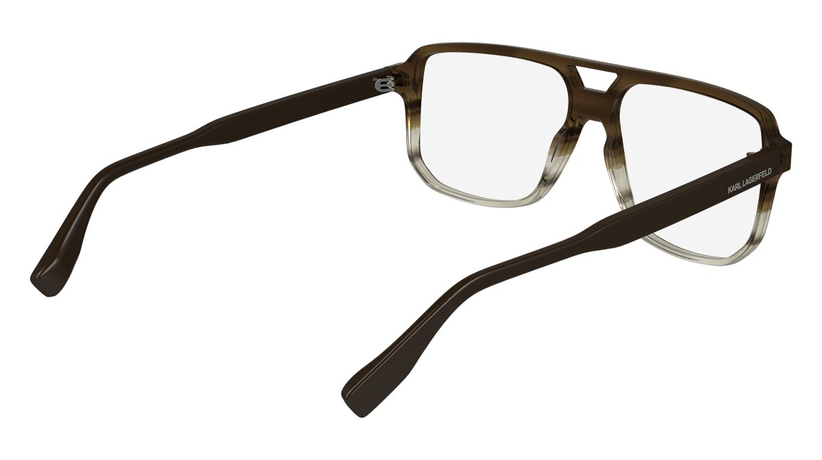 Occhiali da vista Karl Lagerfeld KL6156 (246) colore brown/striped brown forma aviator 