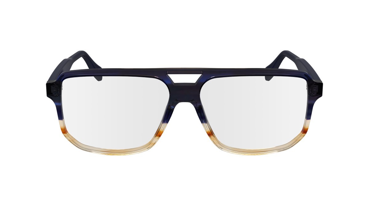 Occhiali da vista Karl Lagerfeld KL6156 (424) colore blue/striped brown forma aviator 