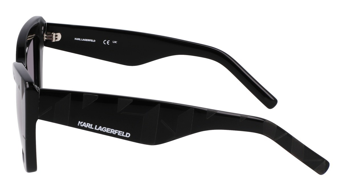 Occhiali da sole Karl Lagerfeld KL6158S (001) colore black forma cat eye lenti gradient grey
