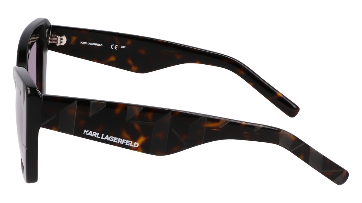 Occhiali da sole Karl Lagerfeld KL6158S (242) colore dark tortoise forma cat eye lenti grey gradient