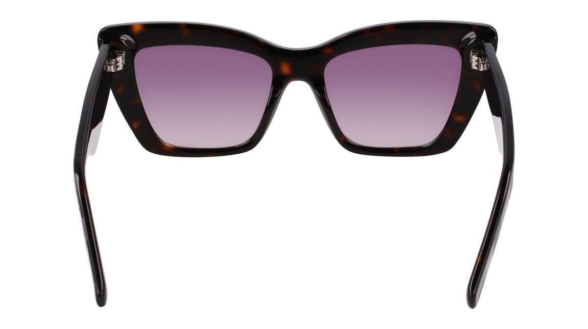 Occhiali da sole Karl Lagerfeld KL6158S (242) colore dark tortoise forma cat eye lenti grey gradient