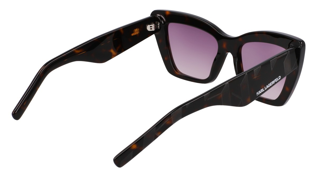 Occhiali da sole Karl Lagerfeld KL6158S (242) colore dark tortoise forma cat eye lenti grey gradient