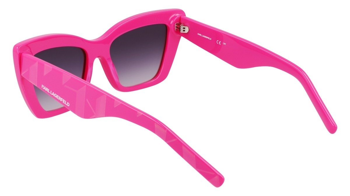 Sonnenbrillen Karl Lagerfeld KL6158S (525) farbe fuchsia form cat-eye gläser gradient grey