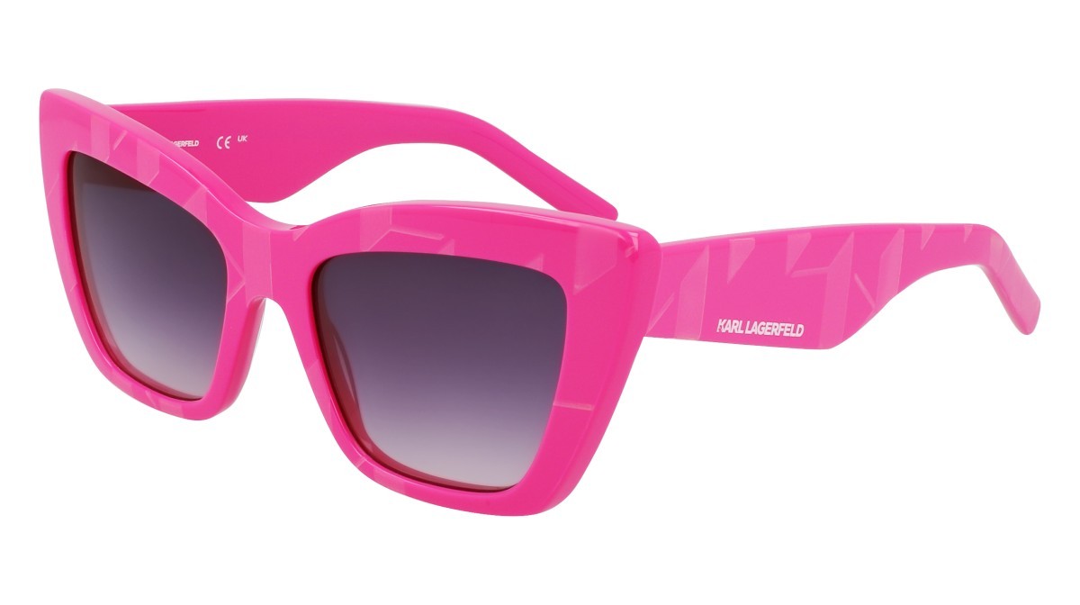 Sonnenbrillen Karl Lagerfeld KL6158S (525) farbe fuchsia form cat-eye gläser gradient grey