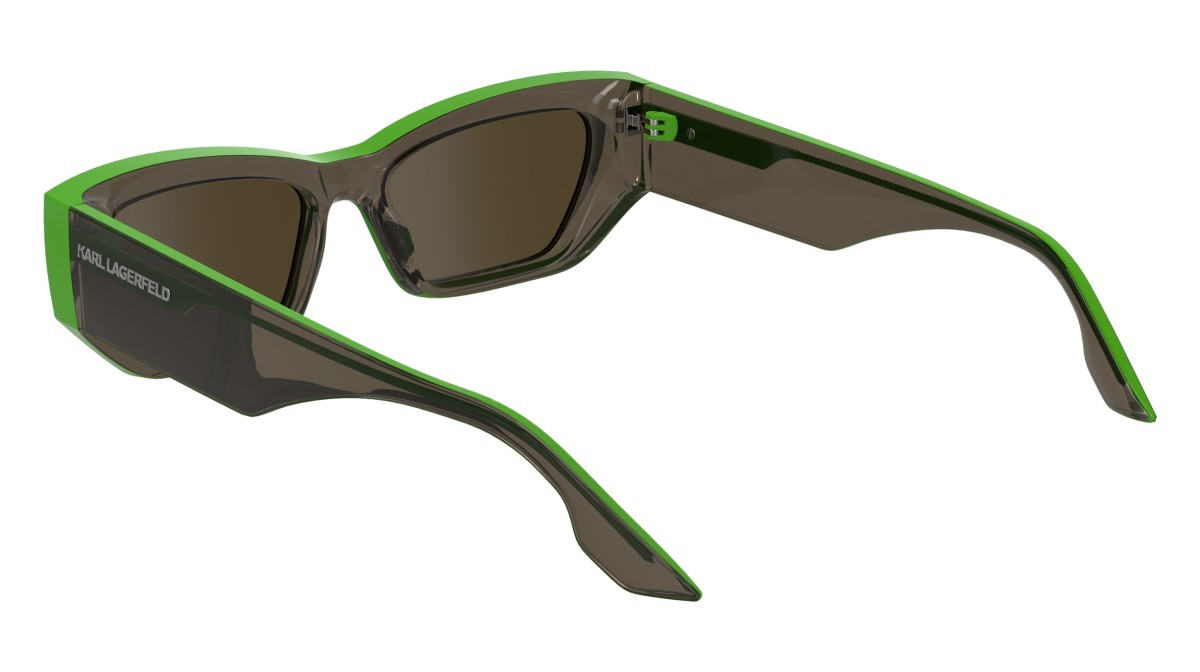 Sonnenbrillen Karl Lagerfeld KL6160S (050) farbe light grey form rechteckig gläser solid brown