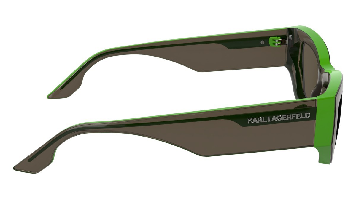 Sonnenbrillen Karl Lagerfeld KL6160S (050) farbe light grey form rechteckig gläser solid brown