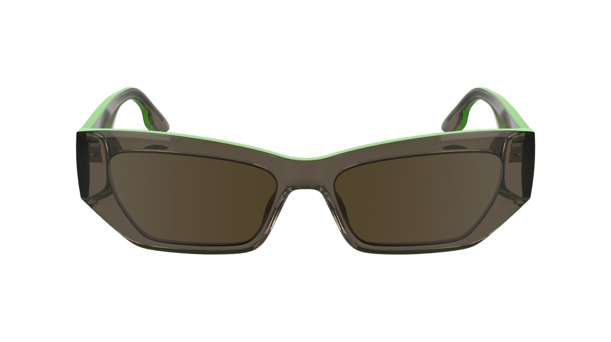 Sonnenbrillen Karl Lagerfeld KL6160S (050) farbe light grey form rechteckig gläser solid brown