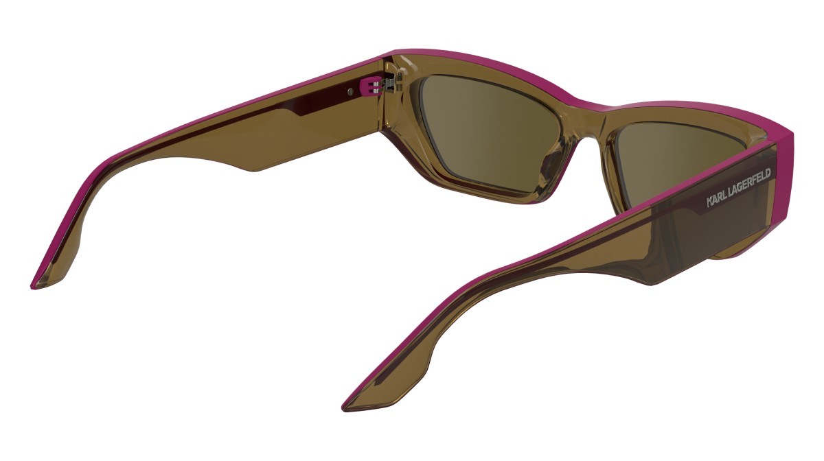 Sonnenbrillen Karl Lagerfeld KL6160S (210) farbe light brown form rechteckig gläser solid ochre