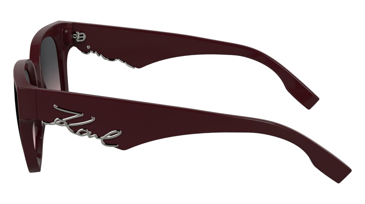 Sonnenbrillen Karl Lagerfeld KL6161S (601) farbe burgundy form rechteckig gläser gradient violet