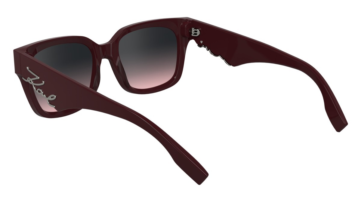 Sonnenbrillen Karl Lagerfeld KL6161S (601) farbe burgundy form rechteckig gläser gradient violet