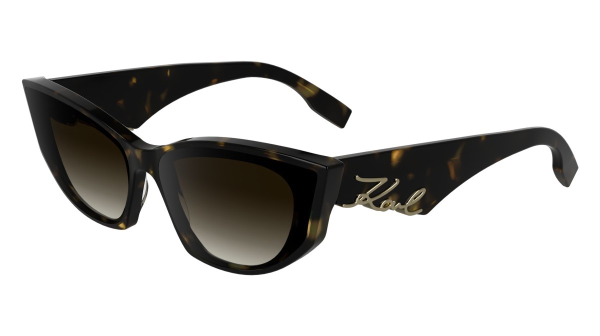 Sonnenbrillen Karl Lagerfeld KL6162S (242) farbe dark tortoise form cat-eye gläser gradient brown