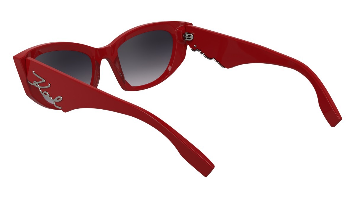 Sonnenbrillen Karl Lagerfeld KL6162S (600) farbe red form cat-eye gläser gradient purple
