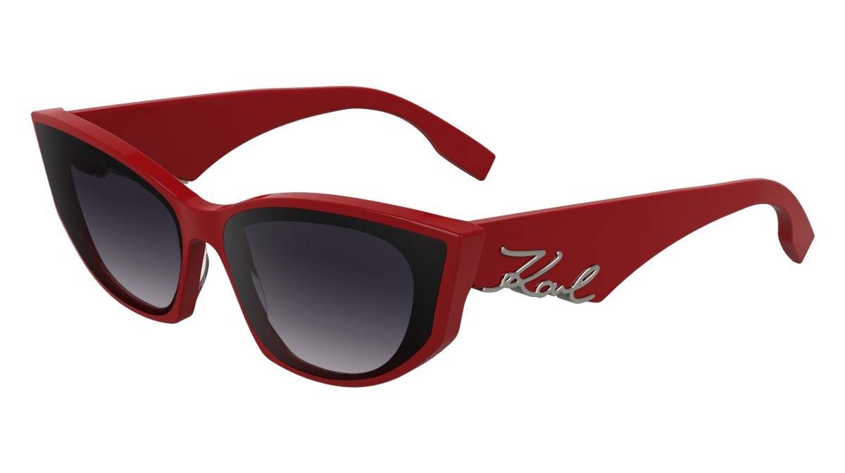 Sonnenbrillen Karl Lagerfeld KL6162S (600) farbe red form cat-eye gläser gradient purple