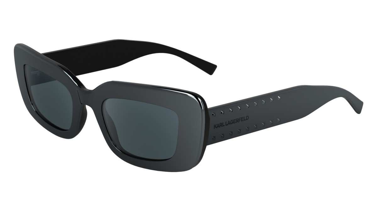 Occhiali da sole Karl Lagerfeld KL6164S (021) colore mirror dark silver forma rettangolare lenti solid grey