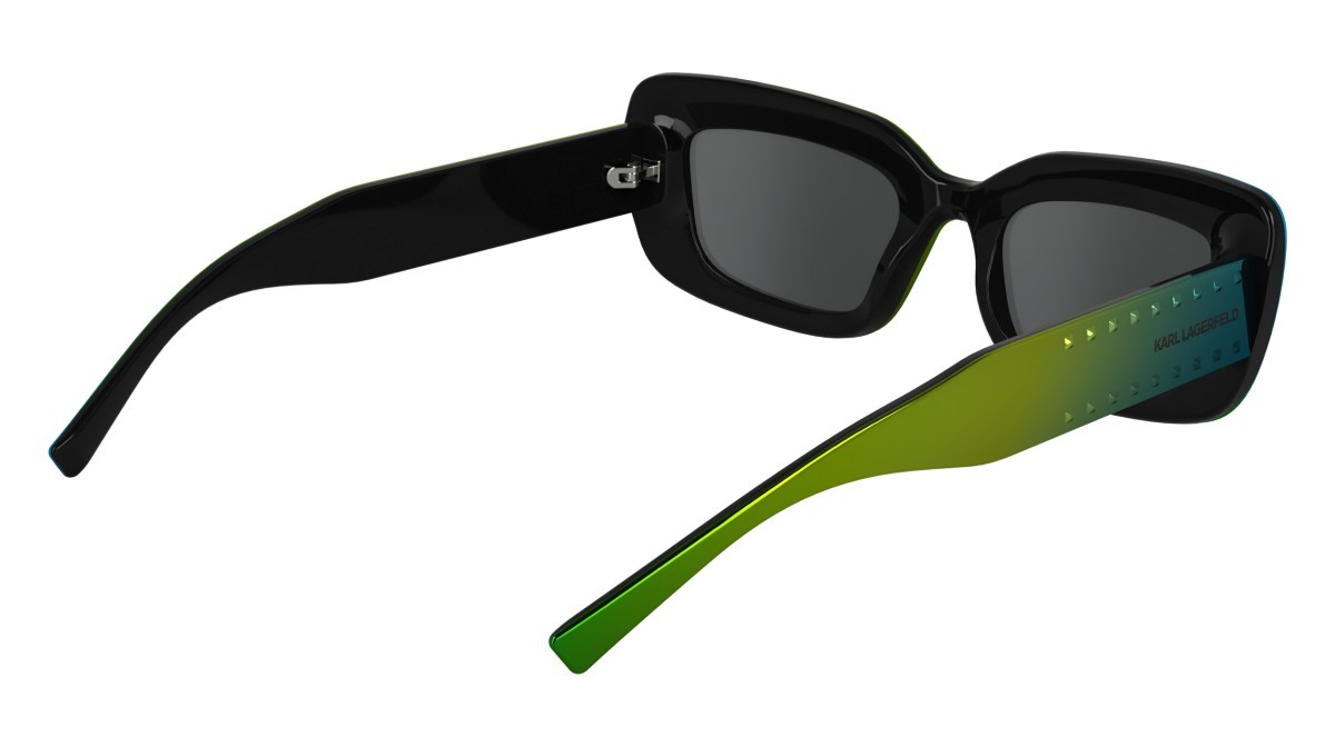 Sonnenbrillen Karl Lagerfeld KL6164S (300) farbe mirror green form rechteckig gläser solid smoke w/green mirror