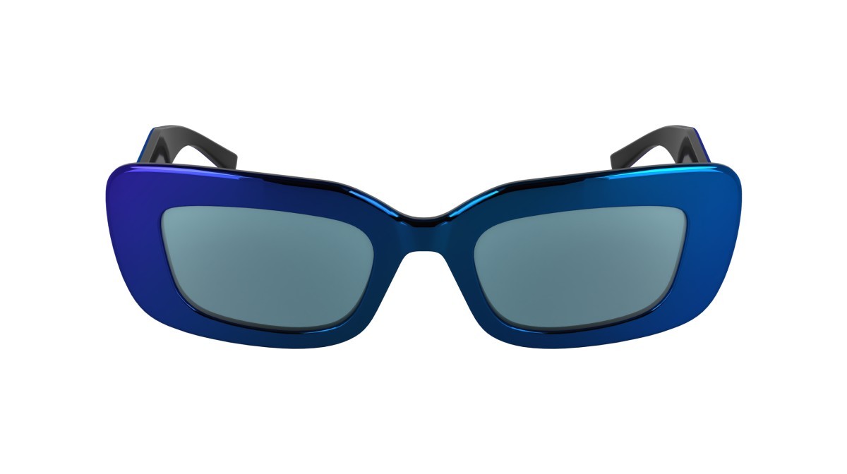 Sonnenbrillen Karl Lagerfeld KL6164S (400) farbe mirror blue form rechteckig gläser solid mirror azure
