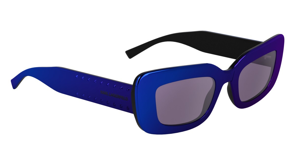 Sonnenbrillen Karl Lagerfeld KL6164S (500) farbe mirror purple form rechteckig gläser solid mirror purple