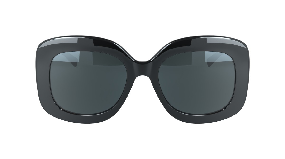 Sonnenbrillen Karl Lagerfeld KL6165S (021) farbe mirror dark silver form rechteckig gläser solid grey