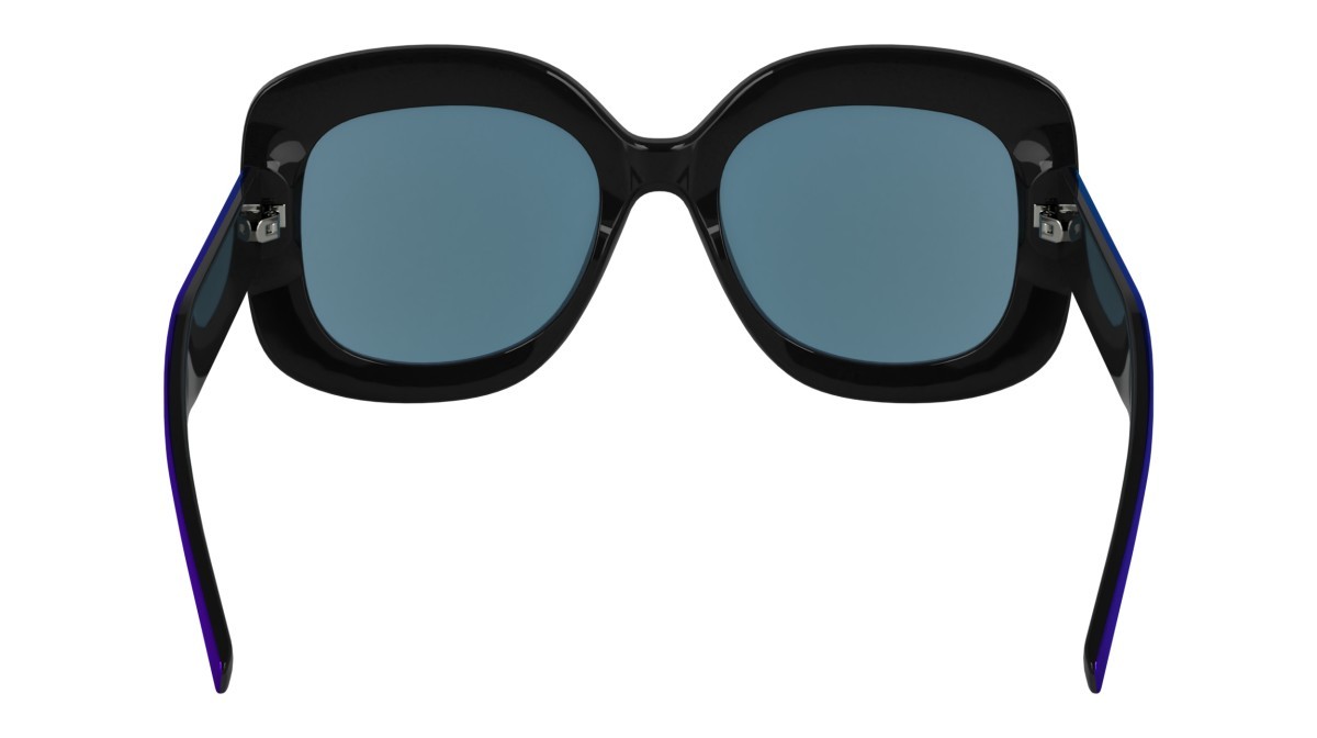Sonnenbrillen Karl Lagerfeld KL6165S (400) farbe mirror blue form rechteckig gläser solid mirror azure