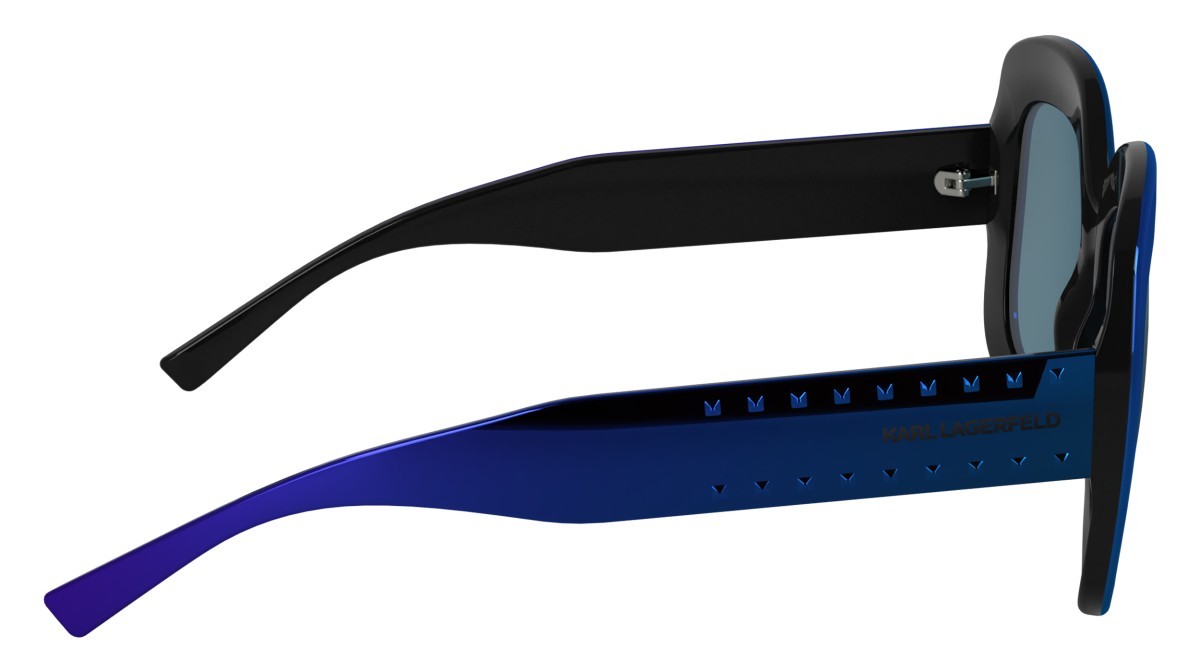 Sonnenbrillen Karl Lagerfeld KL6165S (400) farbe mirror blue form rechteckig gläser solid mirror azure