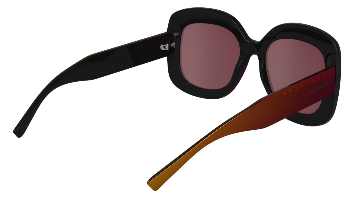 Sonnenbrillen Karl Lagerfeld KL6165S (602) farbe mirror wine form rechteckig gläser solid mirror pink