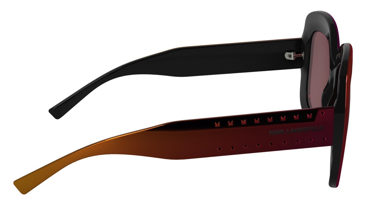 Sonnenbrillen Karl Lagerfeld KL6165S (602) farbe mirror wine form rechteckig gläser solid mirror pink