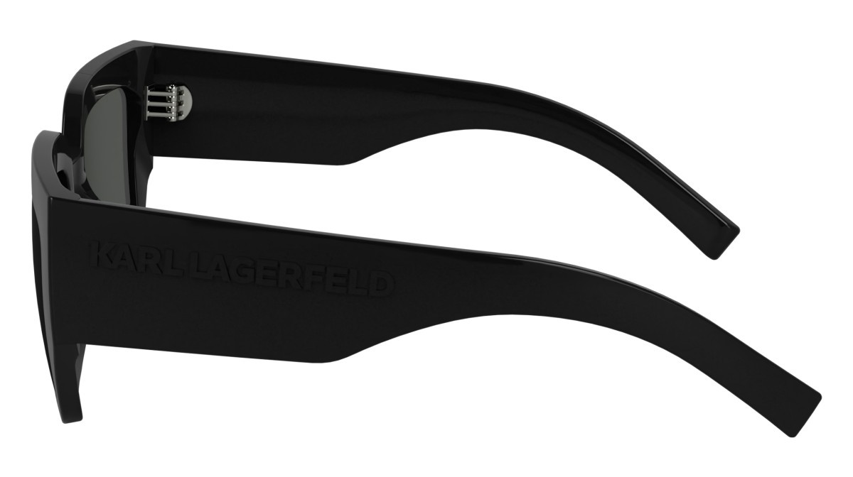 Occhiali da sole Karl Lagerfeld KL6166S (001) colore black forma rettangolare lenti solid smoke