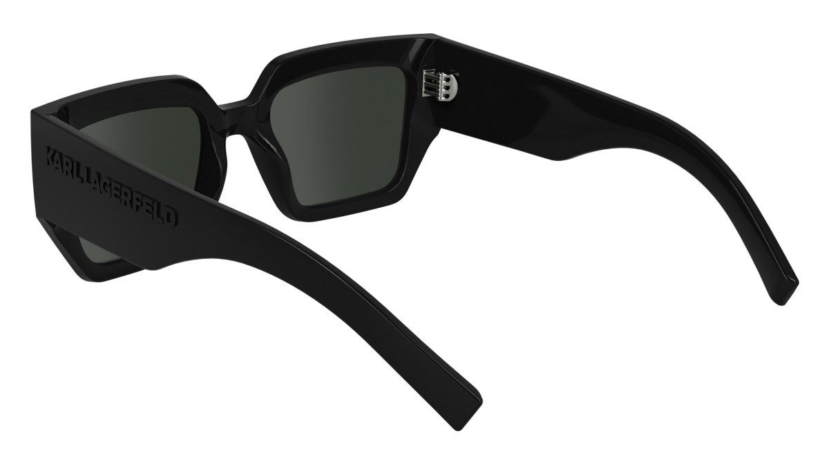 Occhiali da sole Karl Lagerfeld KL6166S (001) colore black forma rettangolare lenti solid smoke