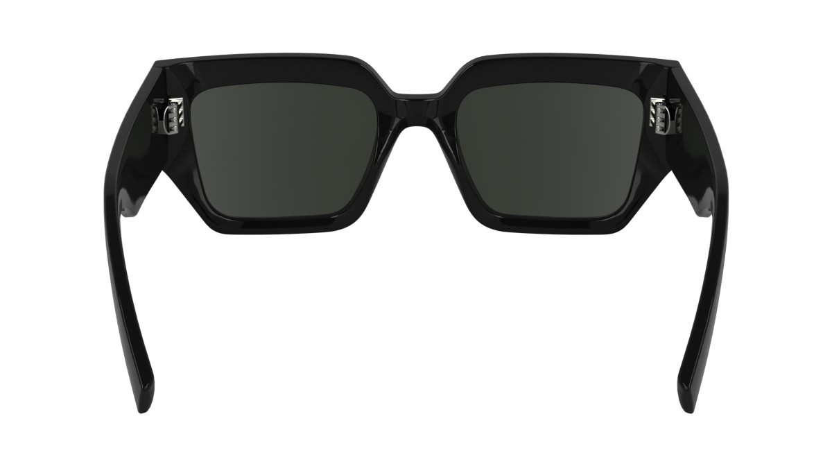 Occhiali da sole Karl Lagerfeld KL6166S (001) colore black forma rettangolare lenti solid smoke