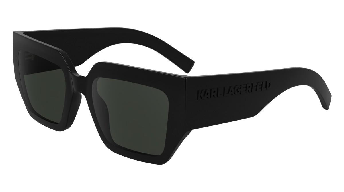 Occhiali da sole Karl Lagerfeld KL6166S (001) colore black forma rettangolare lenti solid smoke